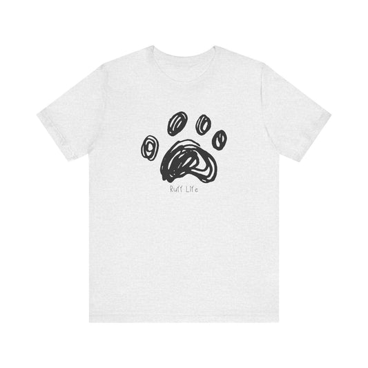 Stylish Animal Paw Print Tee, Cute Graphic Tee, Pet Lover Gift,Ruff Life, Casual T-Shirt for Wildlife Enthusiasts, Birthday Gift, Unisex Shirt