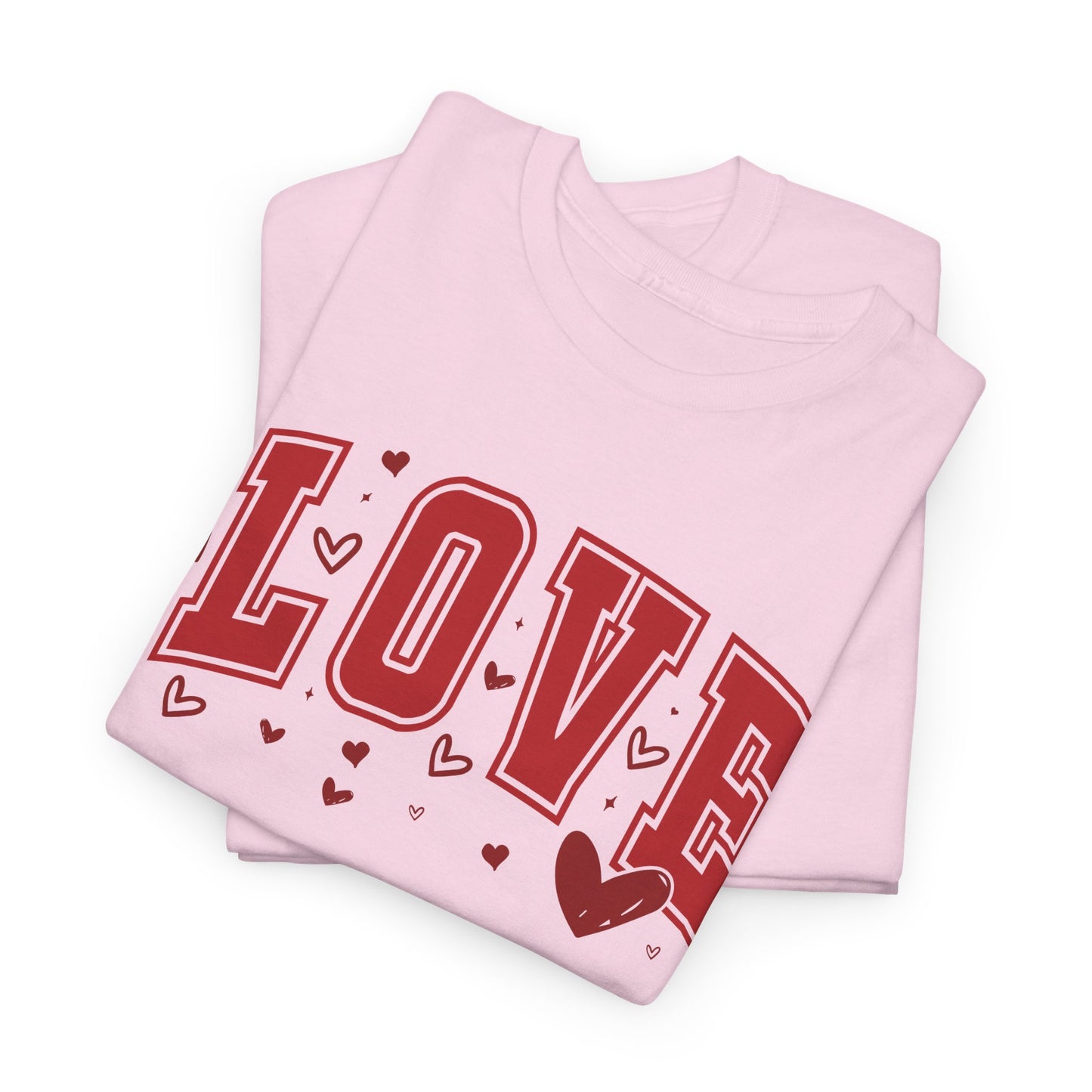 Retro Red Heart Valentine T-Shirt | Embroidered Love Graphic Tee