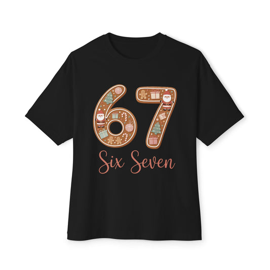 "6 7" Unisex Oversized Boxy Tee-six seven