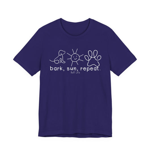 Dog Lovers Tee - Bark Sun Repeat Unisex Jersey Short Sleeve Shirt