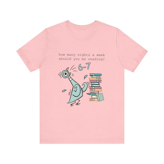 Kids Reading Pigeon T-Shirt | Funny 6–7 Reading Tee for Kids