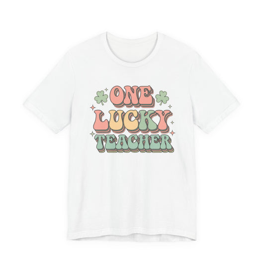 One Lucky Teacher T-Shirt | Retro St. Patrick’s Day Teacher Gift Tee