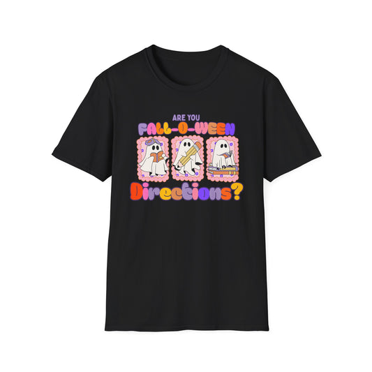 Fall-O-Ween directions teacher T-Shirt - Ghost Design, Halloween Tee, Fall Fashion, Casual Wear, Fun Gift, Seasonal Apparel