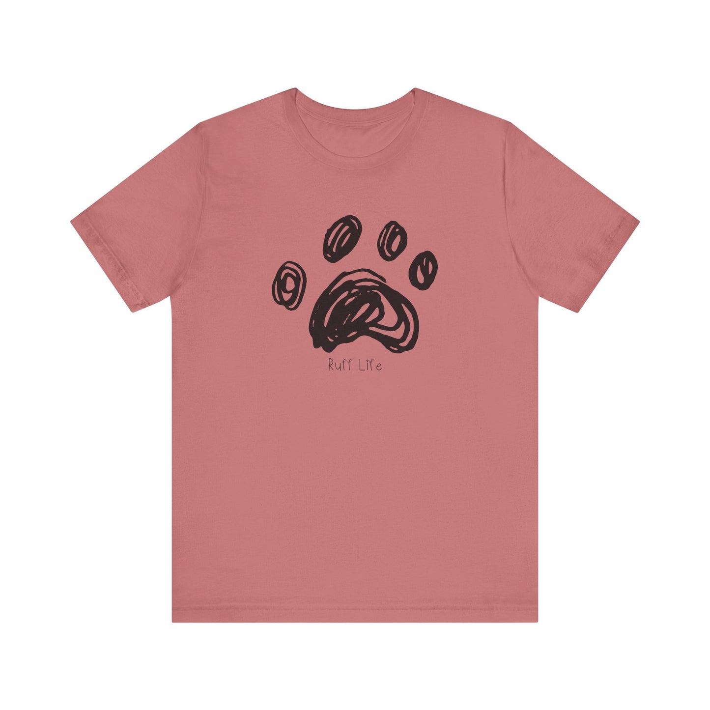 Stylish Animal Paw Print Tee, Cute Graphic Tee, Pet Lover Gift,Ruff Life, Casual T-Shirt for Wildlife Enthusiasts, Birthday Gift, Unisex Shirt