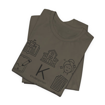 Kindergarten Teacher Icons Shirt | Minimal Back to School Tee