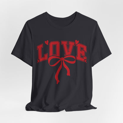 Love Ribbon T-Shirt | Vintage Red Heart Valentine’s Graphic Tee