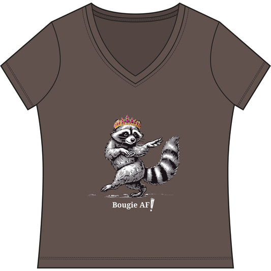 Bougie AF Raccoon V-Neck Tee