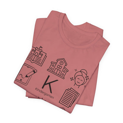 Kindergarten Teacher Icons Shirt | Minimal Back to School Tee