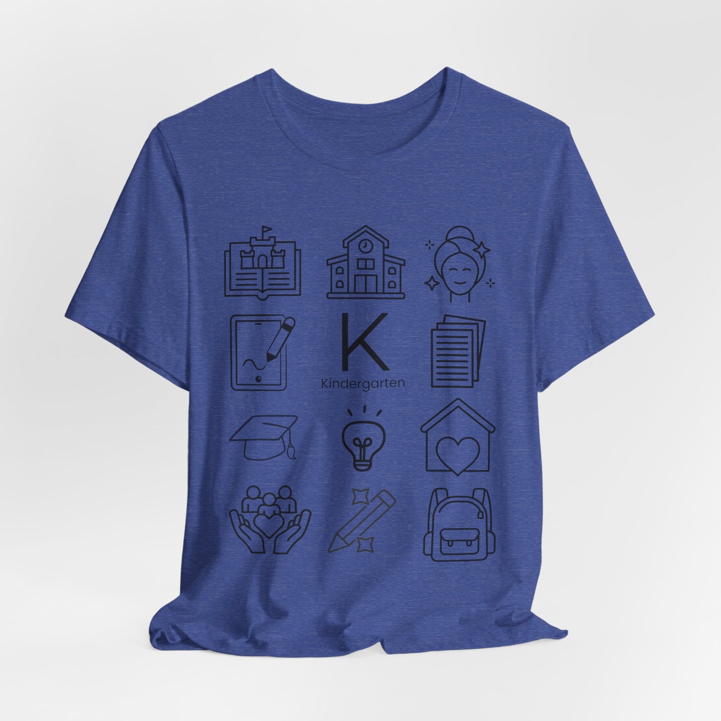 Kindergarten Teacher Icons Shirt | Minimal Back to School Tee