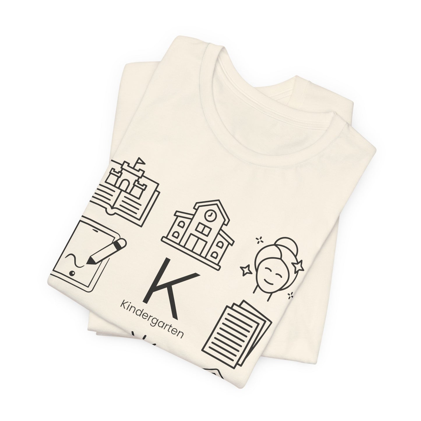 Kindergarten Teacher Icons Shirt | Minimal Back to School Tee