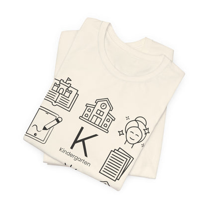 Kindergarten Teacher Icons Shirt | Minimal Back to School Tee