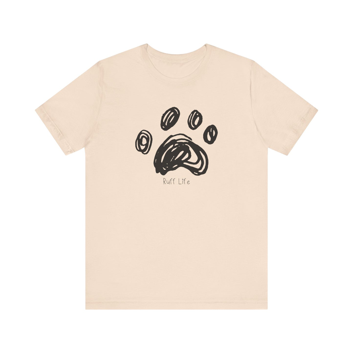 Stylish Animal Paw Print Tee, Cute Graphic Tee, Pet Lover Gift,Ruff Life, Casual T-Shirt for Wildlife Enthusiasts, Birthday Gift, Unisex Shirt