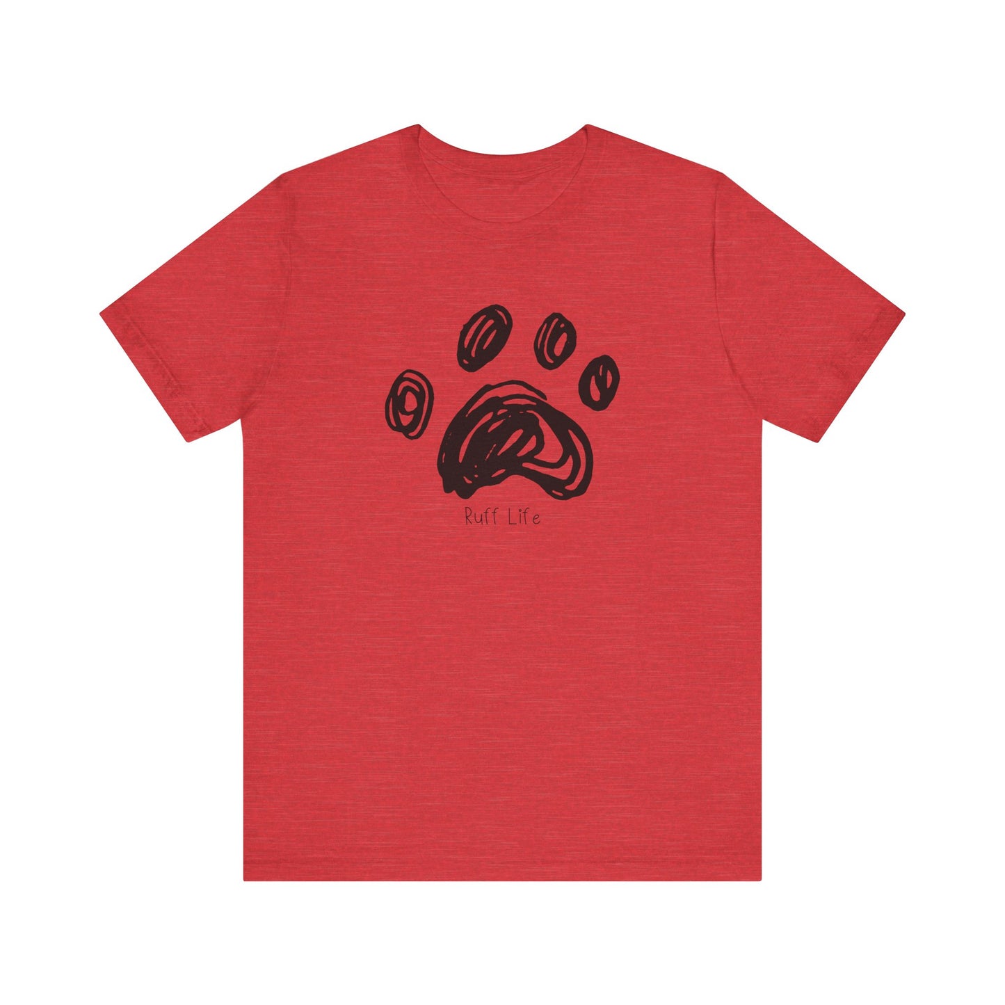 Stylish Animal Paw Print Tee, Cute Graphic Tee, Pet Lover Gift,Ruff Life, Casual T-Shirt for Wildlife Enthusiasts, Birthday Gift, Unisex Shirt