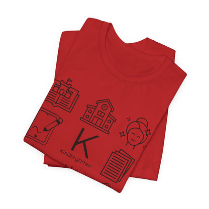 Kindergarten Teacher Icons Shirt | Minimal Back to School Tee