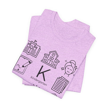 Kindergarten Teacher Icons Shirt | Minimal Back to School Tee