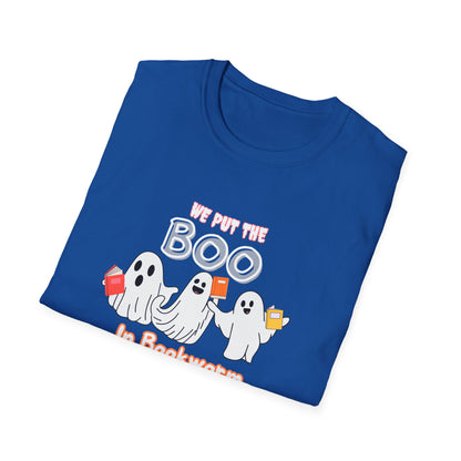 Ghost BOO in BOOKworm Spooky Unisex T-Shirt