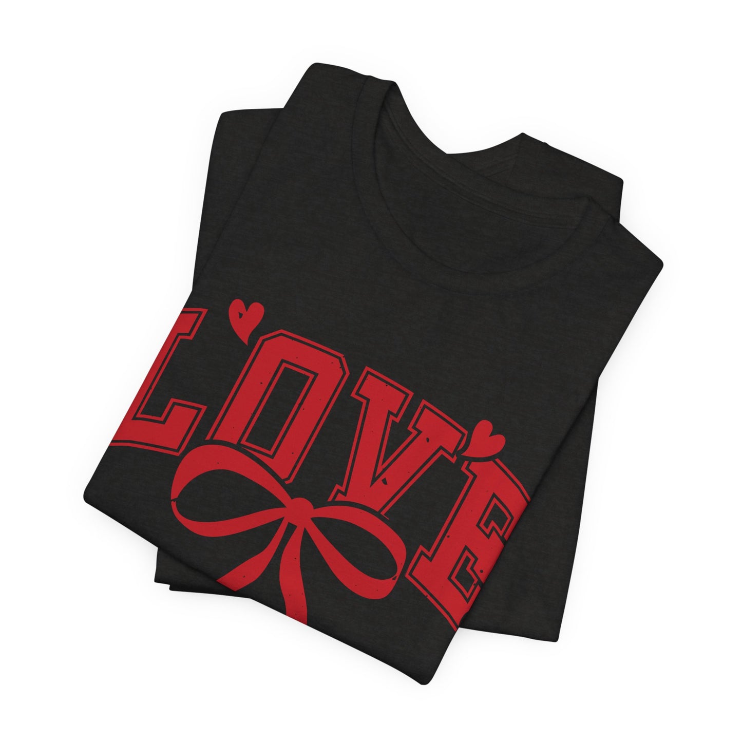 Love Ribbon T-Shirt | Vintage Red Heart Valentine’s Graphic Tee