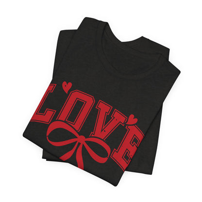 Love Ribbon T-Shirt | Vintage Red Heart Valentine’s Graphic Tee