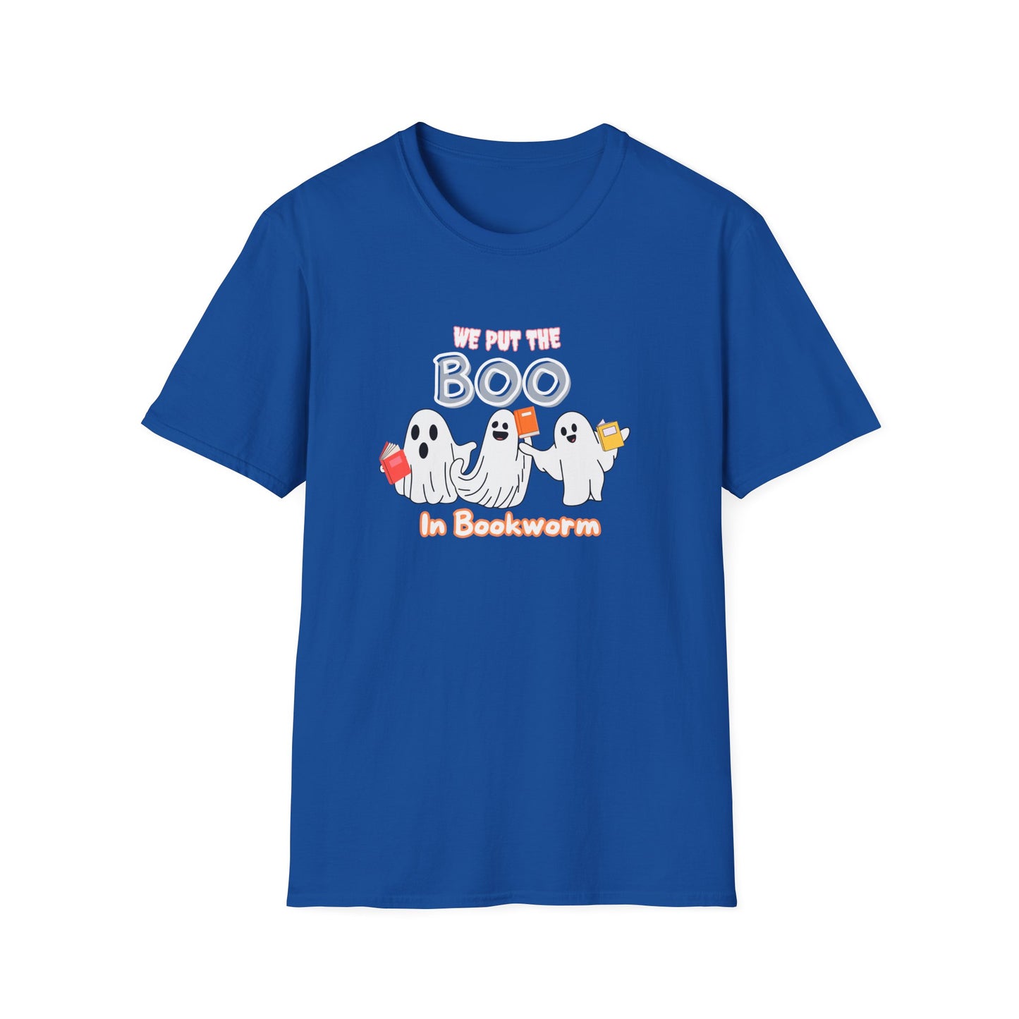 Ghost BOO in BOOKworm Spooky Unisex T-Shirt