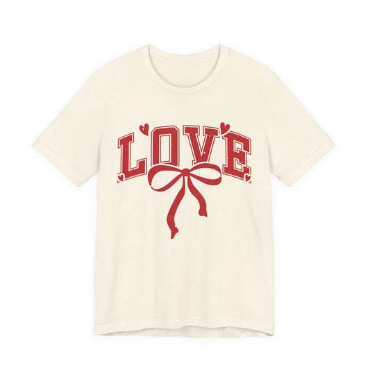 Love Ribbon T-Shirt | Vintage Red Heart Valentine’s Graphic Tee