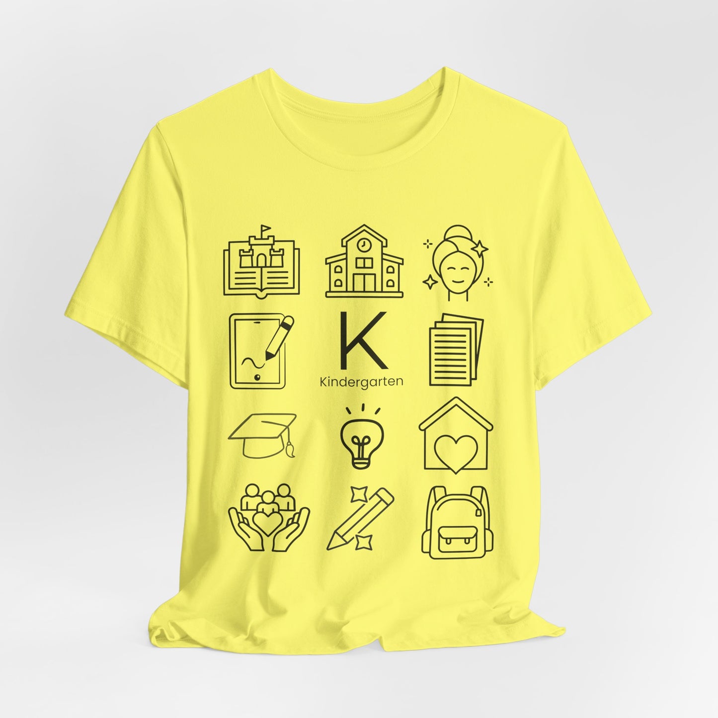 Kindergarten Teacher Icons Shirt | Minimal Back to School Tee