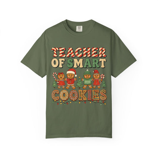 Teacher of Smart Cookies T-shirt | Holiday Gift, Fun Teacher Apparel, Festive Classroom Top, Cute Gift for Educators