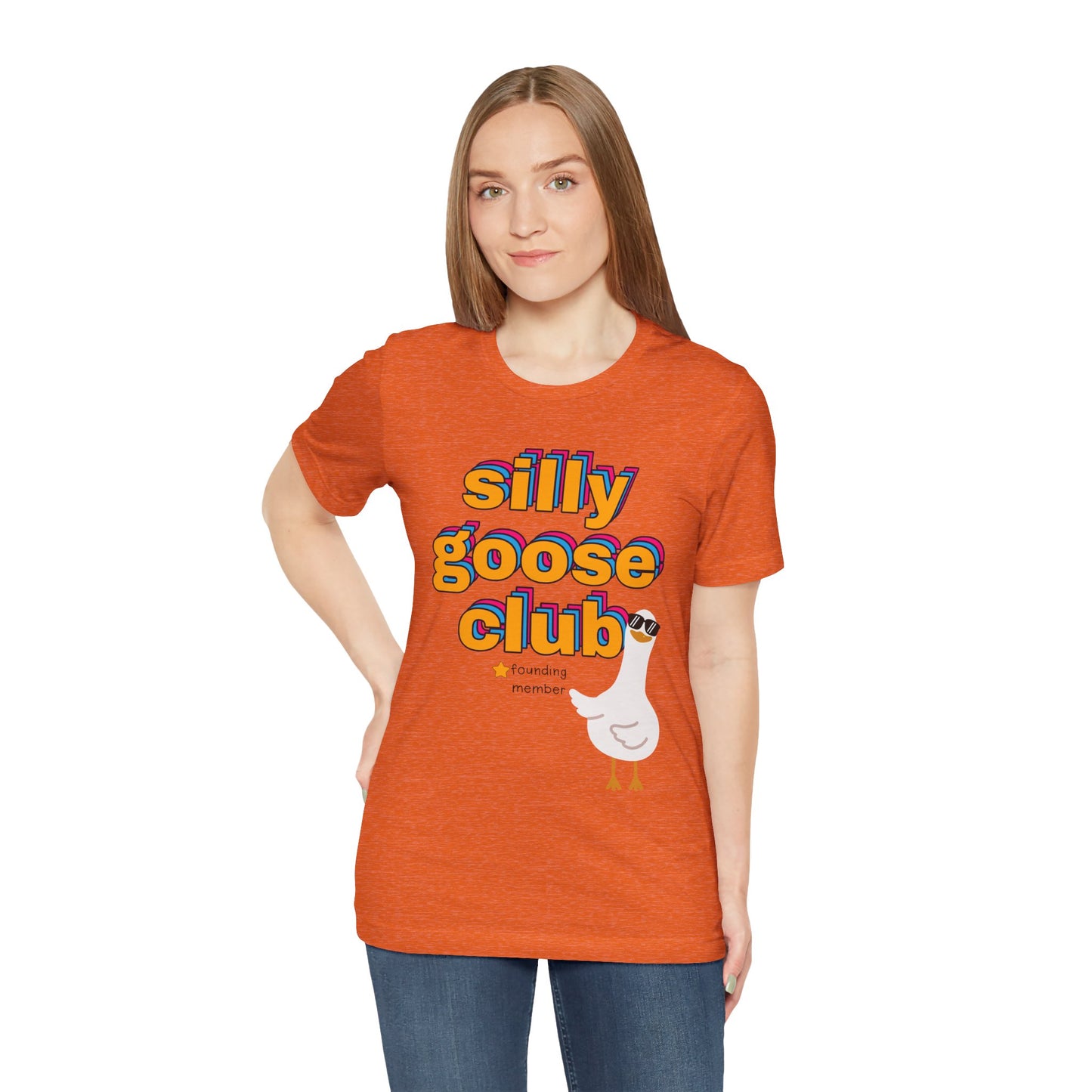 Silly Goose Club Tee, Fun Unisex T-Shirt for Kids and Adults, Quirky Apparel for Parties, Gift for Friends, Humor Shirt