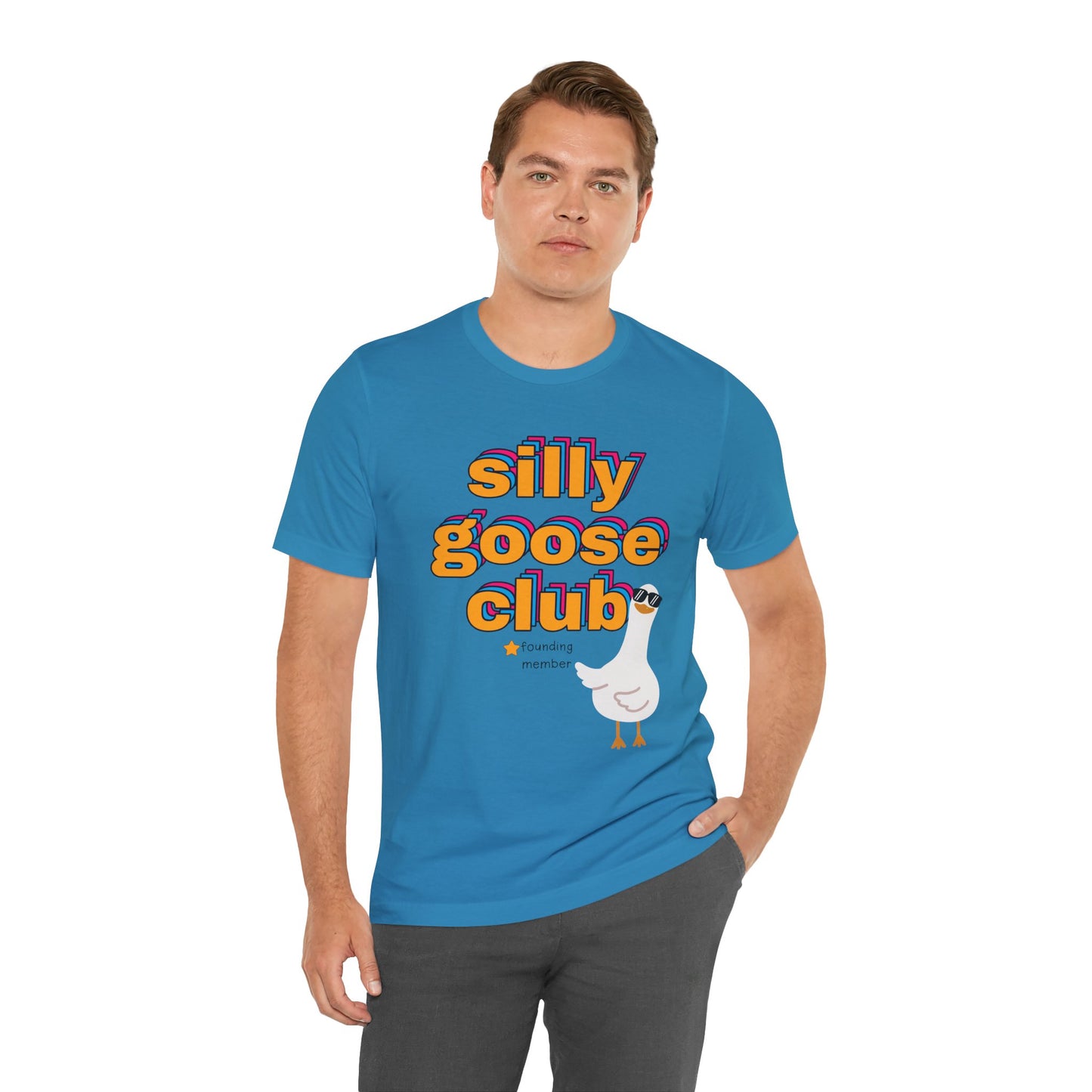 Silly Goose Club Tee, Fun Unisex T-Shirt for Kids and Adults, Quirky Apparel for Parties, Gift for Friends, Humor Shirt
