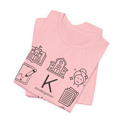 Kindergarten Teacher Icons Shirt | Minimal Back to School Tee