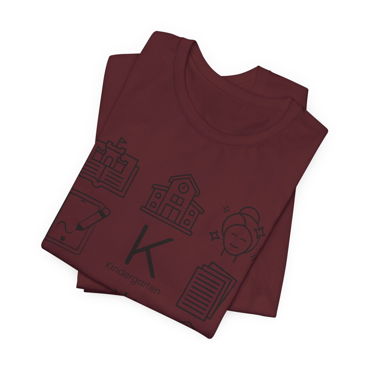 Kindergarten Teacher Icons Shirt | Minimal Back to School Tee