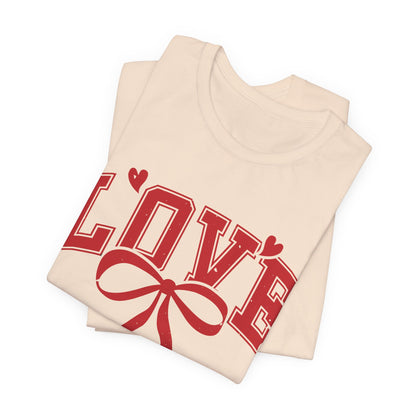 Love Ribbon T-Shirt | Vintage Red Heart Valentine’s Graphic Tee