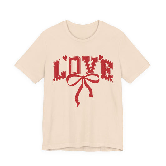 Love Ribbon T-Shirt | Vintage Red Heart Valentine’s Graphic Tee