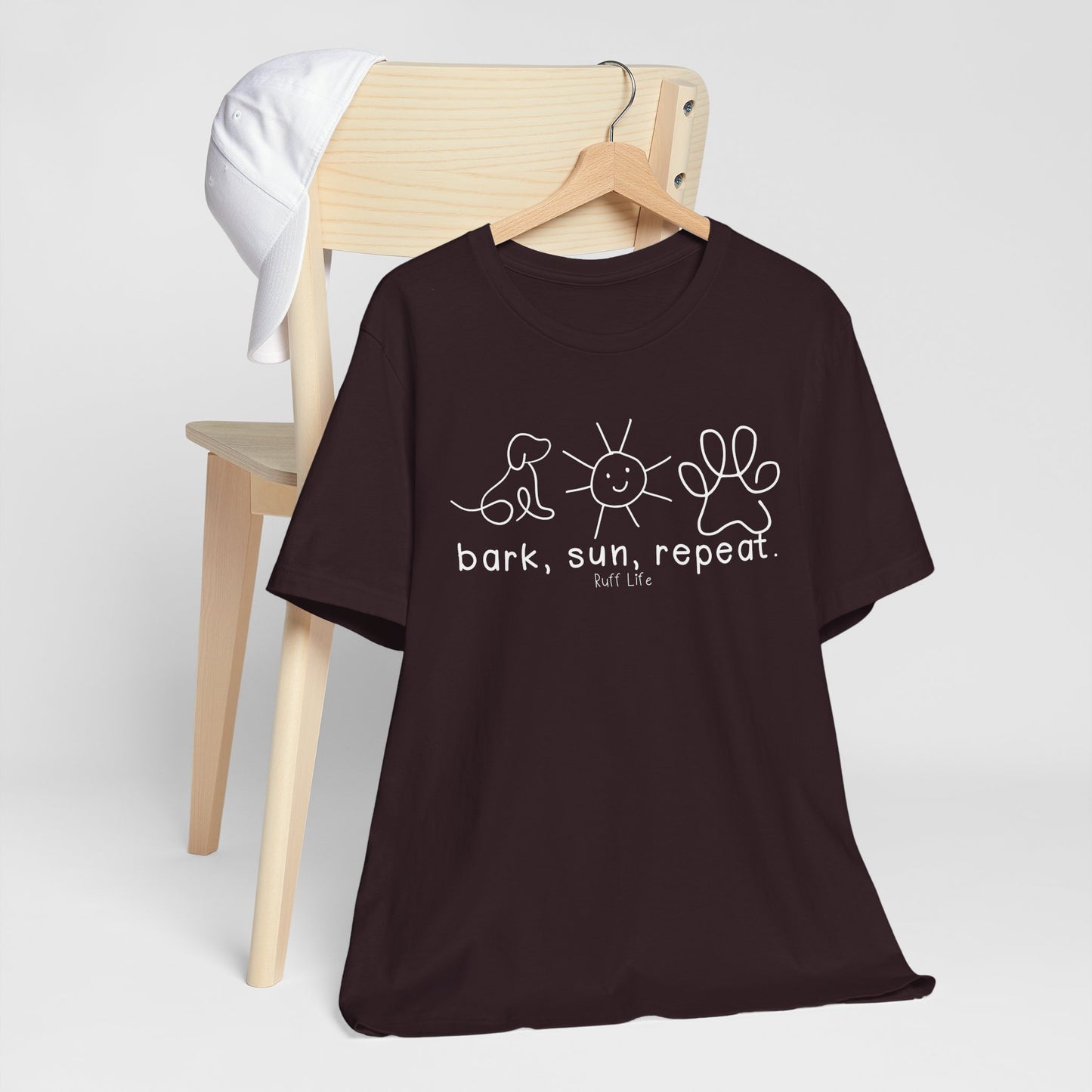 Dog Lovers Tee - Bark Sun Repeat Unisex Jersey Short Sleeve Shirt