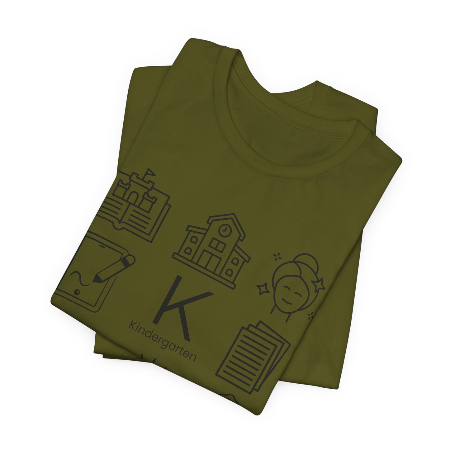 Kindergarten Teacher Icons Shirt | Minimal Back to School Tee