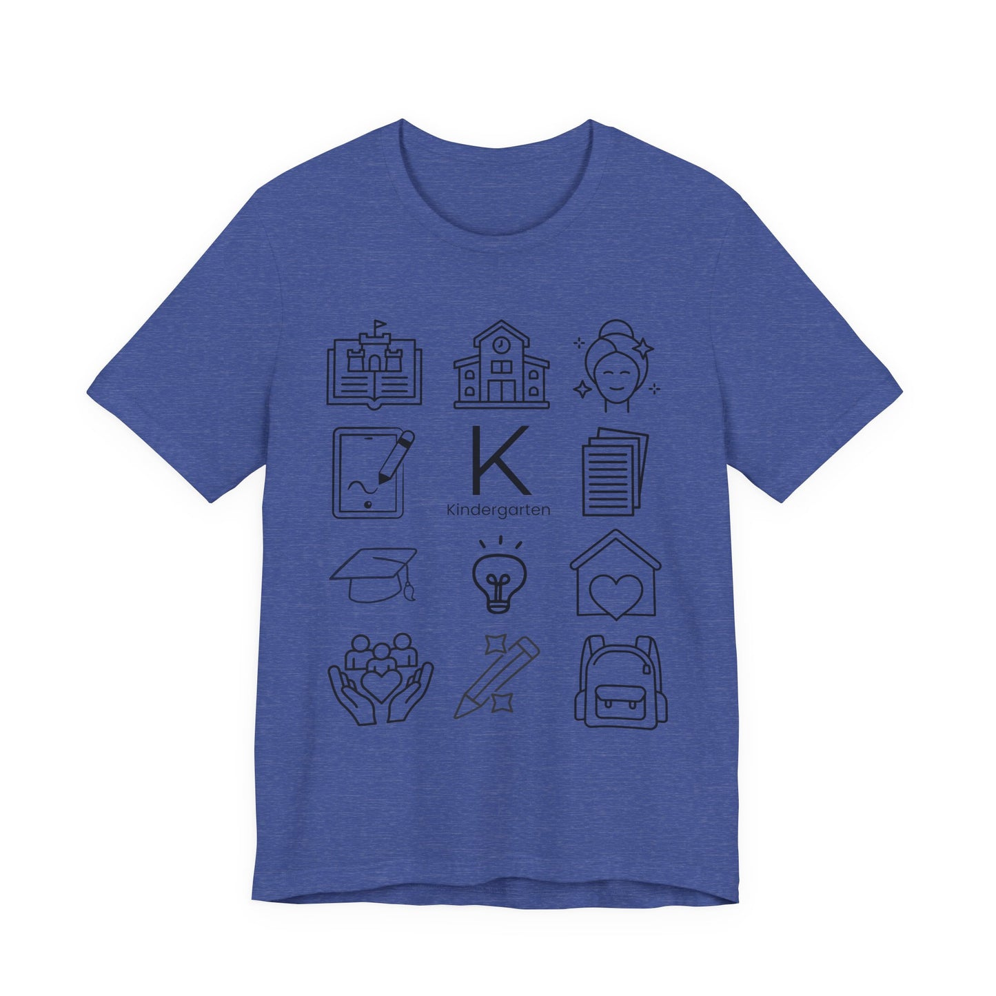 Kindergarten Teacher Icons Shirt | Minimal Back to School Tee