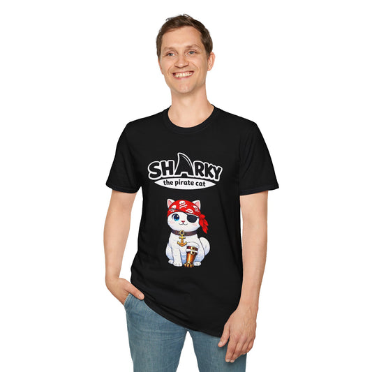 Sharky the Pirate Cat T-Shirt