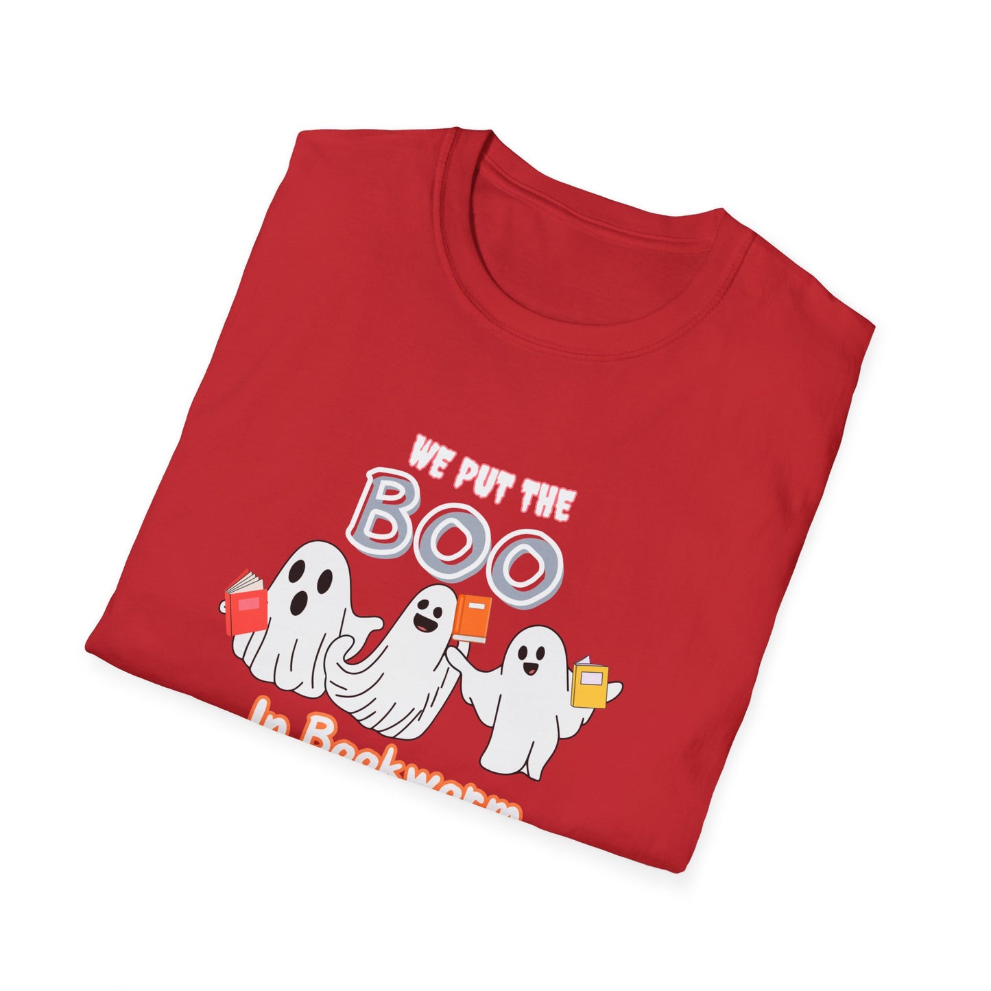 Ghost BOO in BOOKworm Spooky Unisex T-Shirt