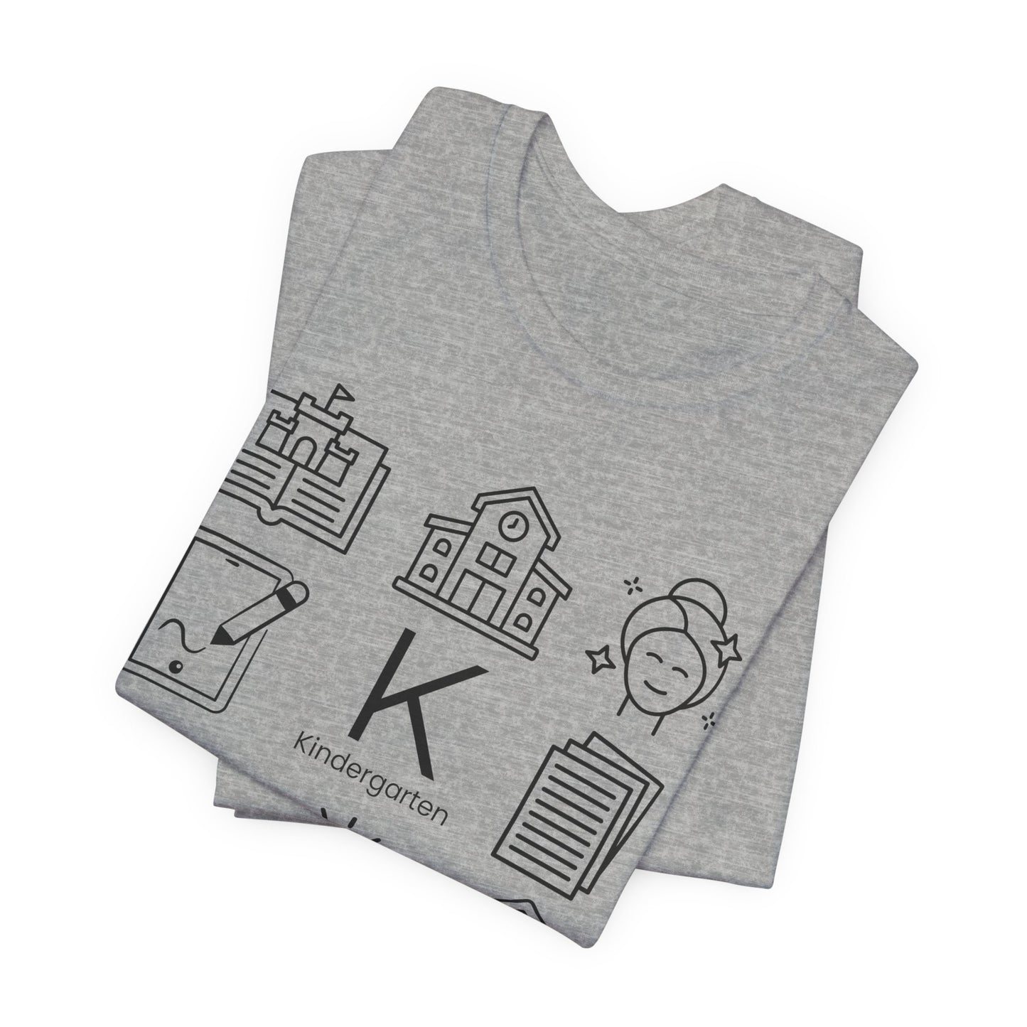 Kindergarten Teacher Icons Shirt | Minimal Back to School Tee