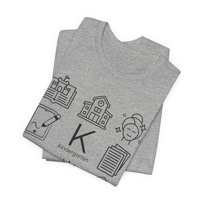 Kindergarten Teacher Icons Shirt | Minimal Back to School Tee