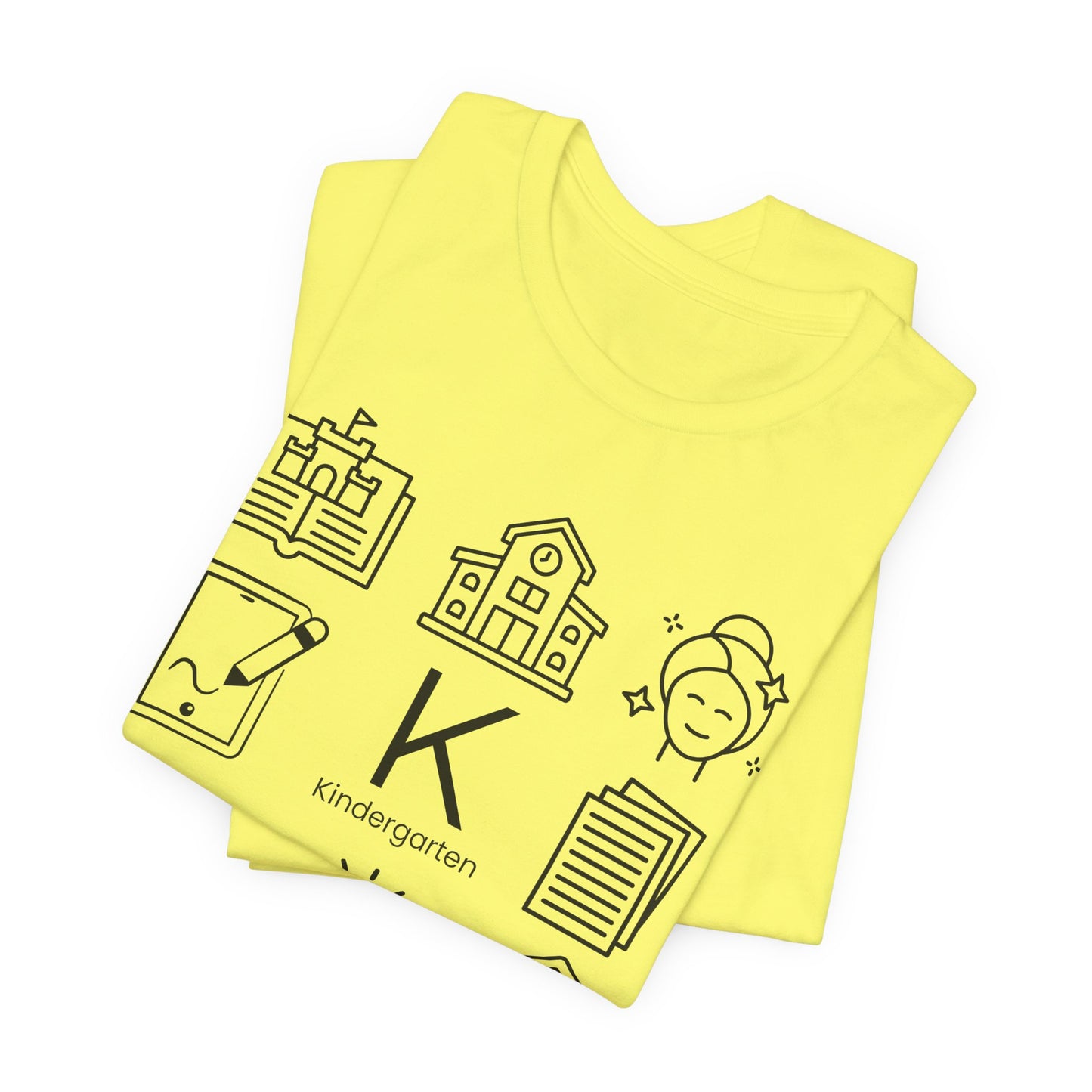 Kindergarten Teacher Icons Shirt | Minimal Back to School Tee