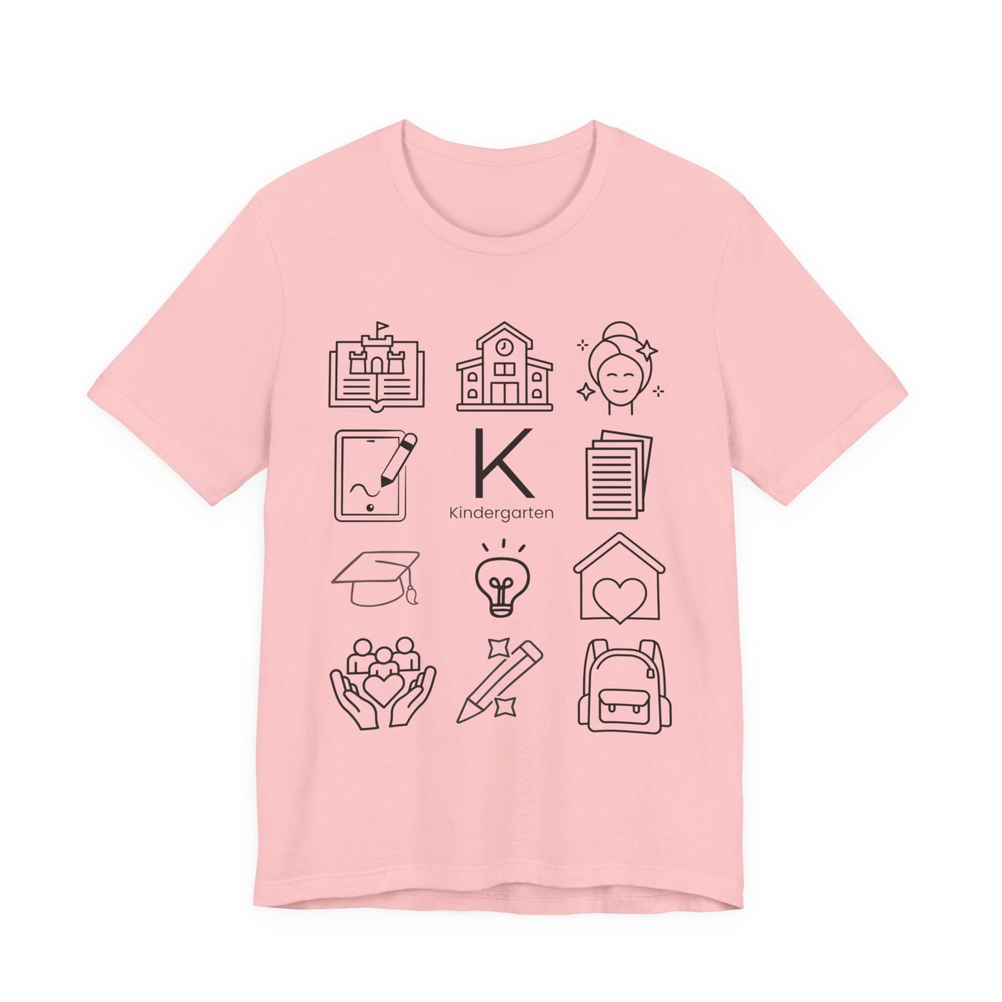 Kindergarten Teacher Icons Shirt | Minimal Back to School Tee