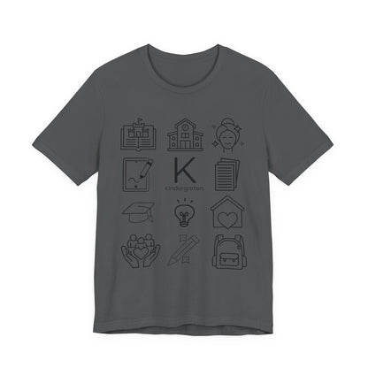 Kindergarten Teacher Icons Shirt | Minimal Back to School Tee