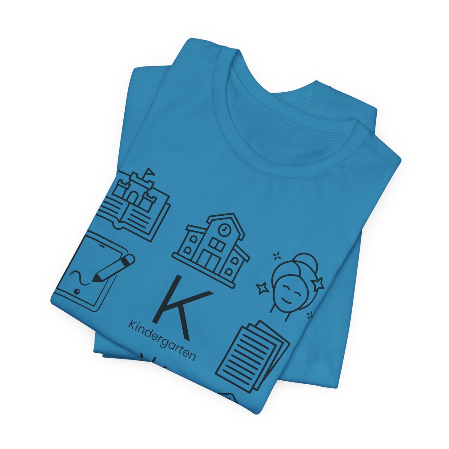 Kindergarten Teacher Icons Shirt | Minimal Back to School Tee