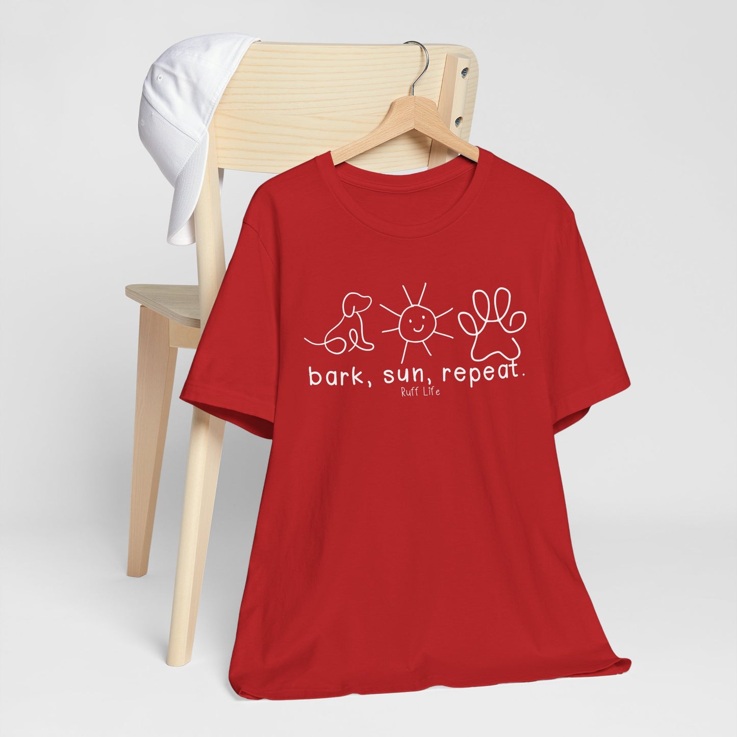 Dog Lovers Tee - Bark Sun Repeat Unisex Jersey Short Sleeve Shirt