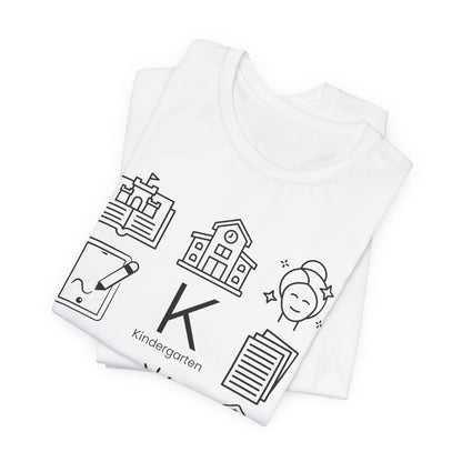 Kindergarten Teacher Icons Shirt | Minimal Back to School Tee