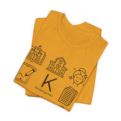 Kindergarten Teacher Icons Shirt | Minimal Back to School Tee