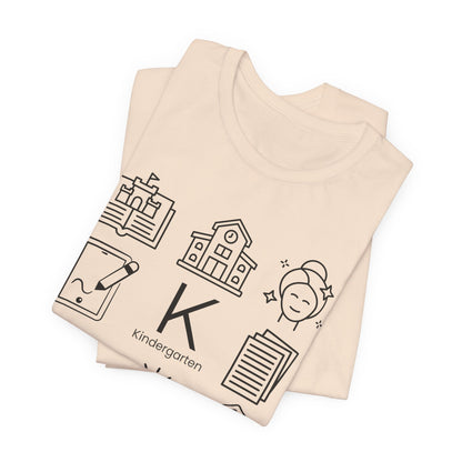 Kindergarten Teacher Icons Shirt | Minimal Back to School Tee