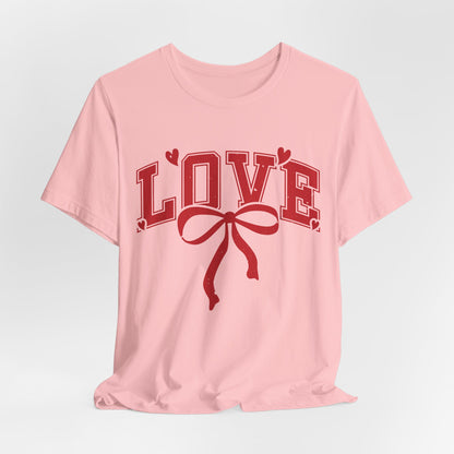 Love Ribbon T-Shirt | Vintage Red Heart Valentine’s Graphic Tee