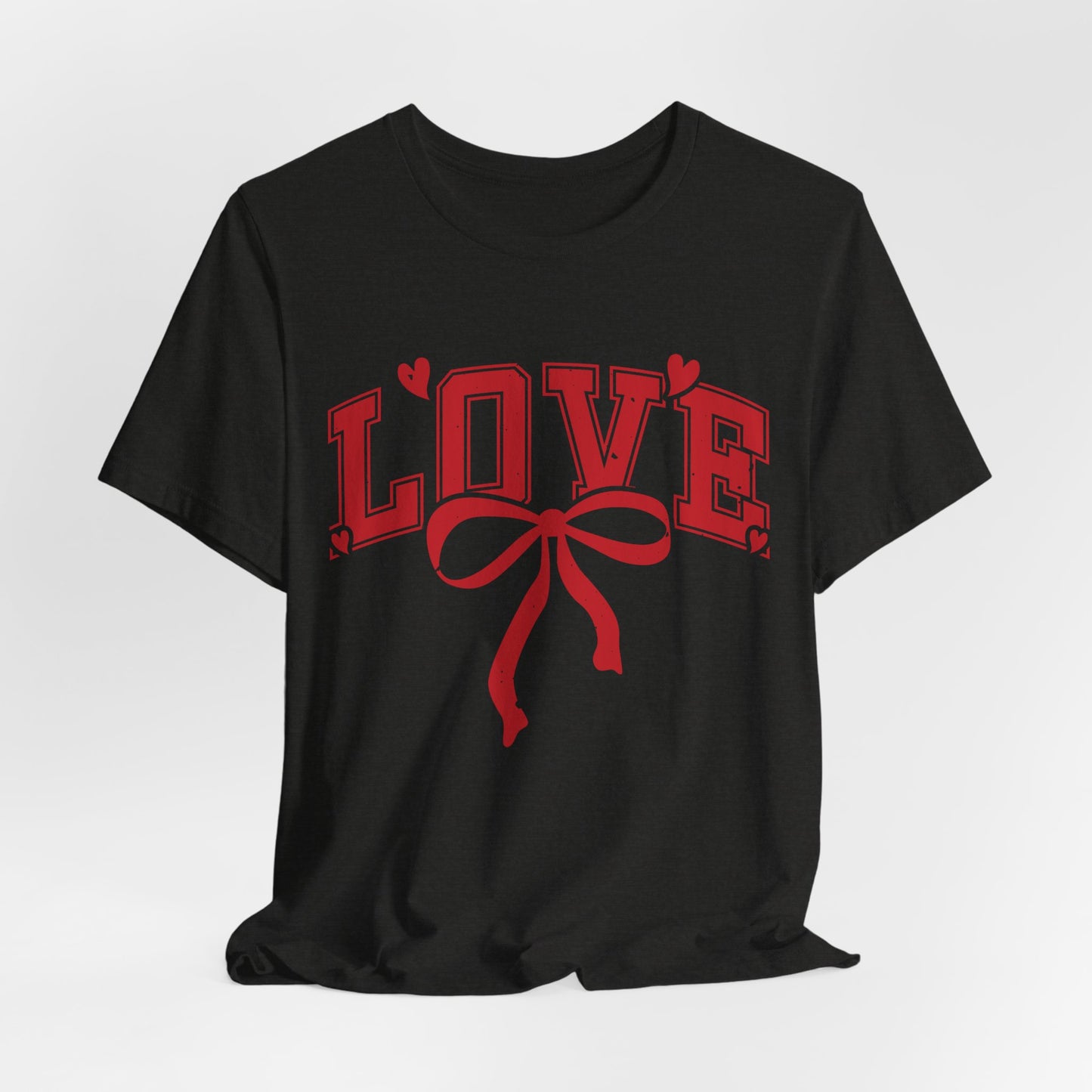 Love Ribbon T-Shirt | Vintage Red Heart Valentine’s Graphic Tee