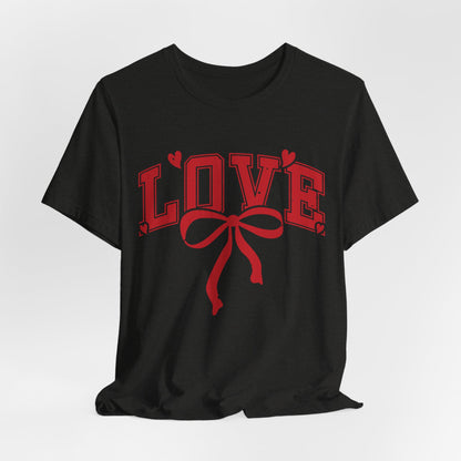 Love Ribbon T-Shirt | Vintage Red Heart Valentine’s Graphic Tee